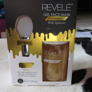 REVELE GEL FACE MASK GOLD WITH APPLICATOR BRAND NE
